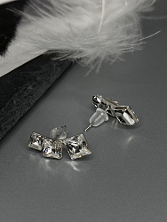 Серьги Square каффы crystal 3