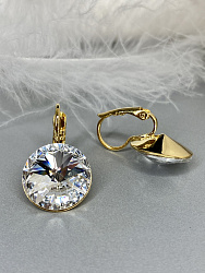 Серьги RIVOLI 14mm с австрийскими кристаллами crystal Au 4