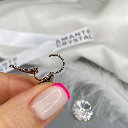 Серьги RIVOLI 14mm с австрийскими кристаллами crystal