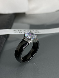 Кольцо керамика Brill черное 16р 3