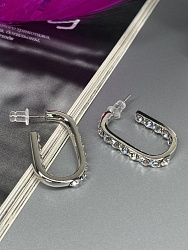 Серьги полукольца Strass 2