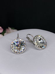 Серьги KR Rivoli 16mm crystal 1