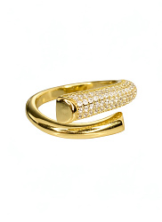 Кольцо Kiss crystal Au