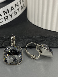 Серьги IVONN izzy 12mm с австрийскими кристаллами silver night 2