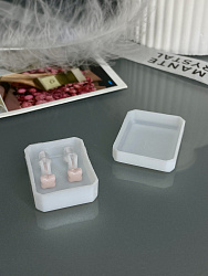 Пусеты Klever розовый керамика 4