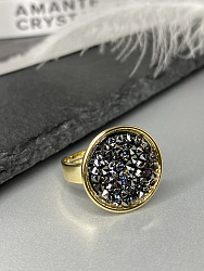 Кольцо IREN jet hem покрытие желтое золото 4