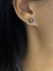 Пусеты KR Matti 8mm silver night 2