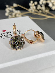 Серьги Rivolo black diamond Au 2