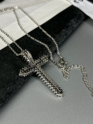 Подвеска Крест с цирконами  4