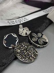 Серьги IREN 23 mm black diamond 3