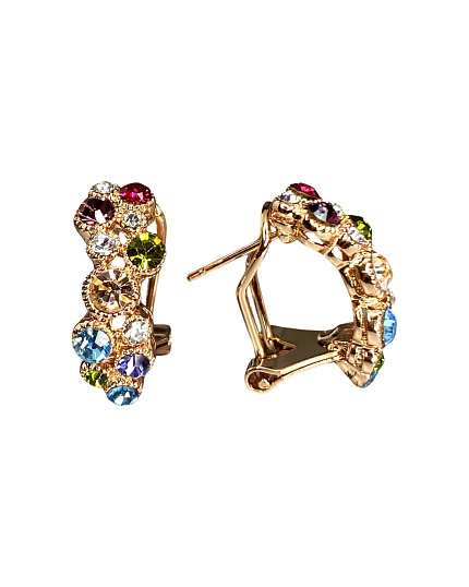 Серьги Color mix покрытие желтое золото