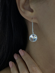Серьги Elina 14мм crystal 1