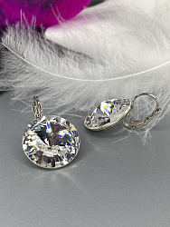 Серьги RIVOLI 18mm с австрийскими кристаллами crystal 4
