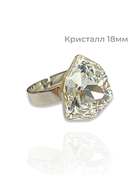 Кольцо DAFNA 18мм crystal обручальное