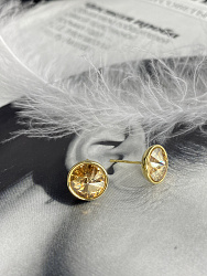 Пусеты KR 10mm gold 2