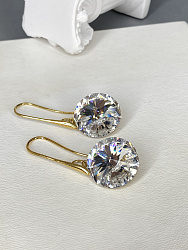 Серьги SESILIA 18mm с австрийскими кристаллами crystal Au 1
