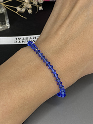 Браслет-стрейч хрусталь sapphire (синий) 2