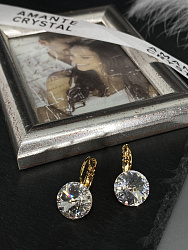 Серьги RIVOLI 12 с австрийскими кристаллами crystal Au 4