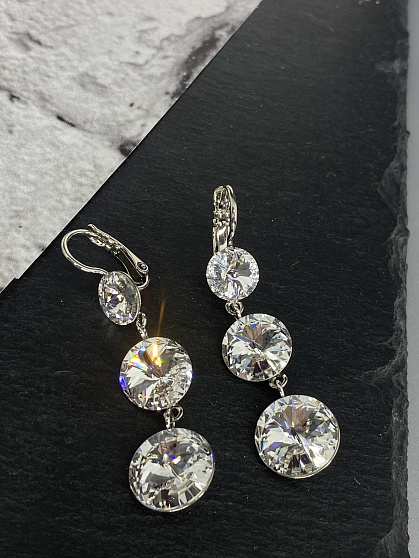 Серьги TERI с австрийскими кристаллами crystal