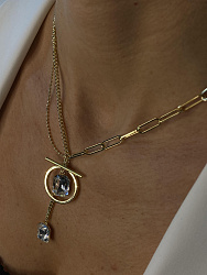 Колье Capri цепь crystal Au 3