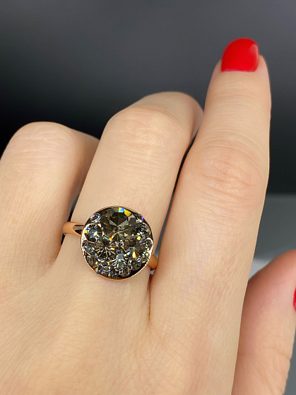 Кольцо Rivolo black diamond Au