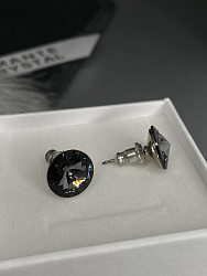 Пусеты 10 mm silver night 3