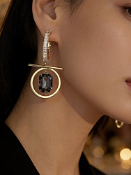 Серьги Capri/baget Asimetria silver Au 1