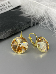 Серьги KR Rivoli 16mm gold  4