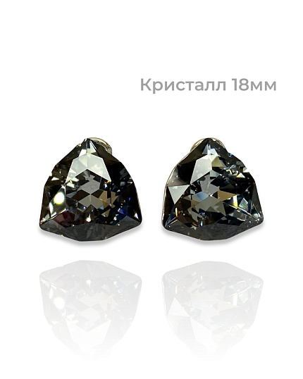 Серьги KR DAFNA 18mm silver night, итальянский замок