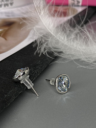 Серьги KR 10mm blue shade 3