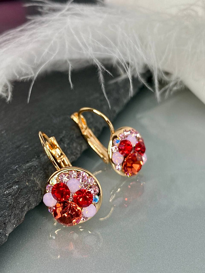 Серьги Rivolo rose mix Au