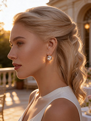 Серьги RIVOLI 12 с австрийскими кристаллами crystal Au 2