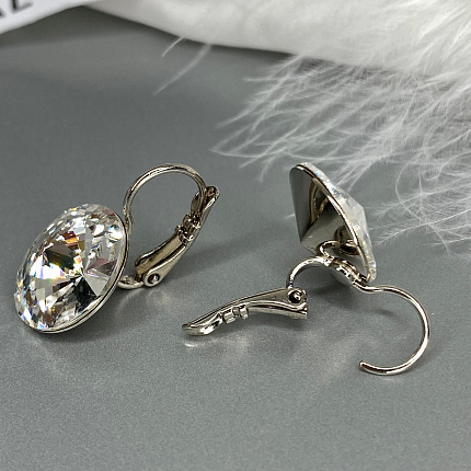 Серьги RIVOLI 14mm с австрийскими кристаллами crystal