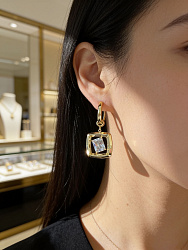 Серьги Ramka crystal Au 3