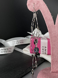 Серьги KR SOFI silver night 2