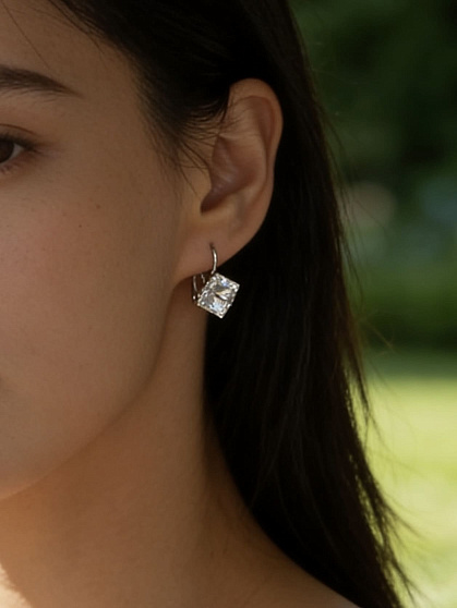 Серьги KORA 6mm crystal