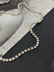 Брендовый чокер Vengo цвета серебра длина колье 32+7 см 4