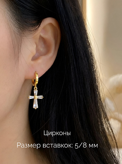 Серьги Bluc крестики Au