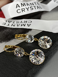 Серьги JANINE crystal Au 3