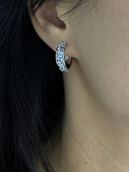 Серьги полукольца IREN crystal 1