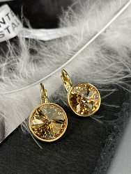 Серьги KR Rivoli с австрийскими кристаллами gold Au 2