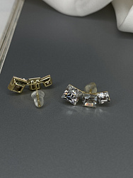 Серьги Square каффы crystal Au 3