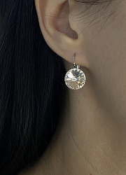 Серьги RIVOLI 14mm с австрийскими кристаллами silk 1