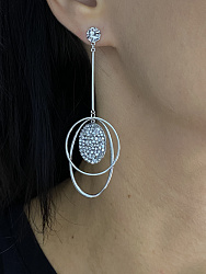 Серьги IREN Saturn crystal 1