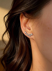 Серьги каффы Kayla mini crystal 1