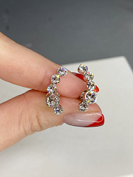 Серьги каффы Kayla mini crystal 2