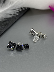 Серьги Square каффы silver night 2