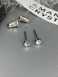 Пусеты Lera 3 mm crystal 2