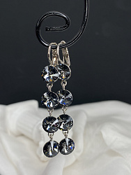 Серьги REGINA 5,5см с австрийскими кристаллами silver night 4