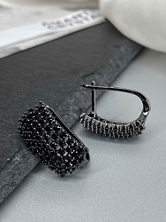 Серьги DAZZ Celeby jet английский замок 2